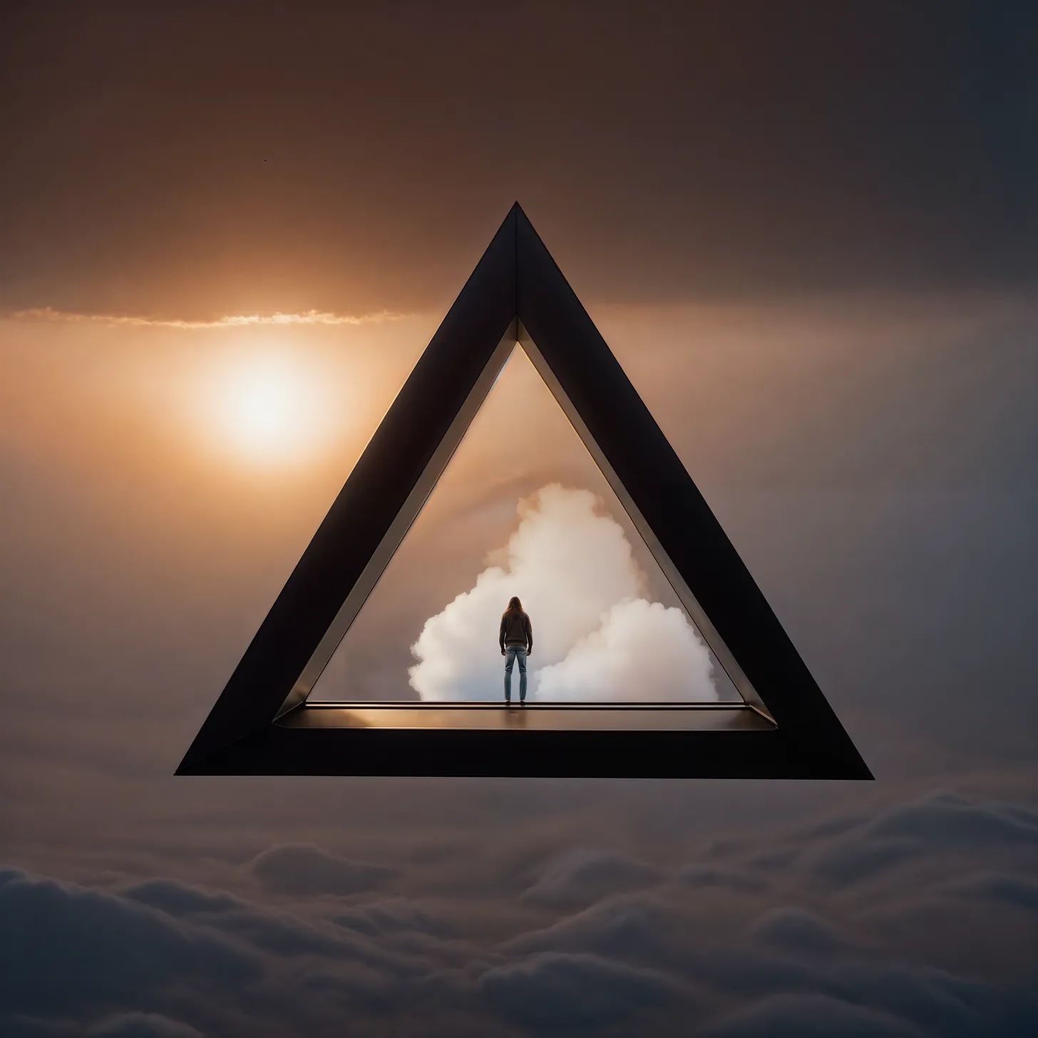 Abstract triangular patterns, Art invoked by the author