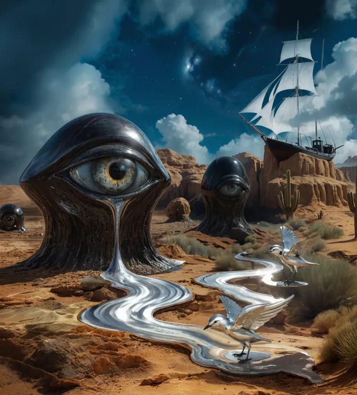 Abstract digital art titled Dry Eyes