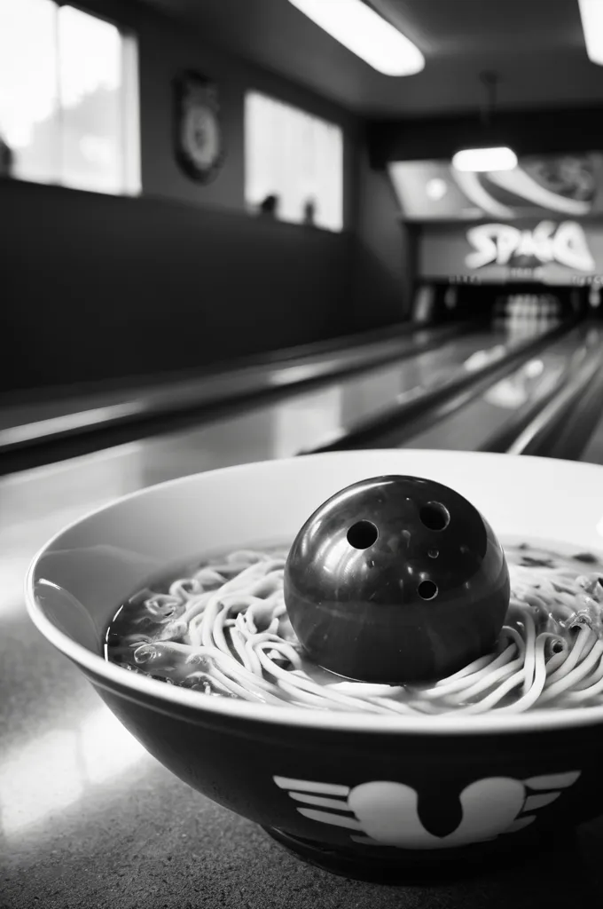Stylized bowl of ramen with rising steam
