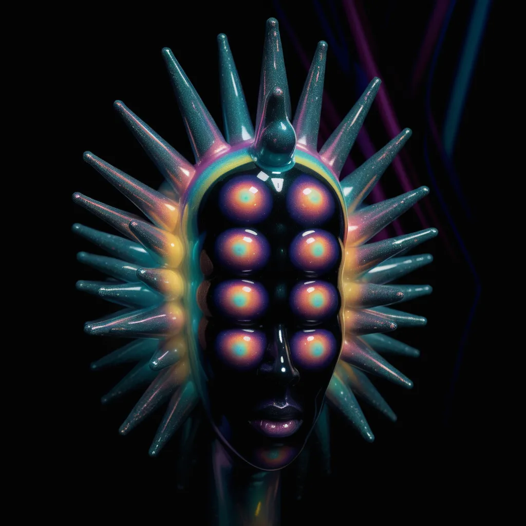 Radiant figure with many luminous eyes
