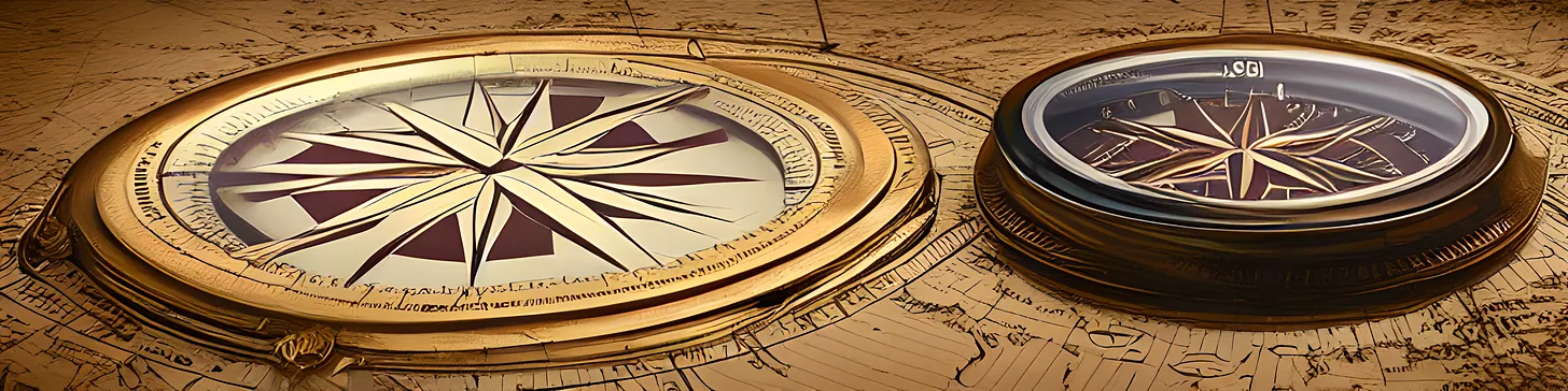 The Compass and the North Star, Art invoked by author with Stable Diffusion