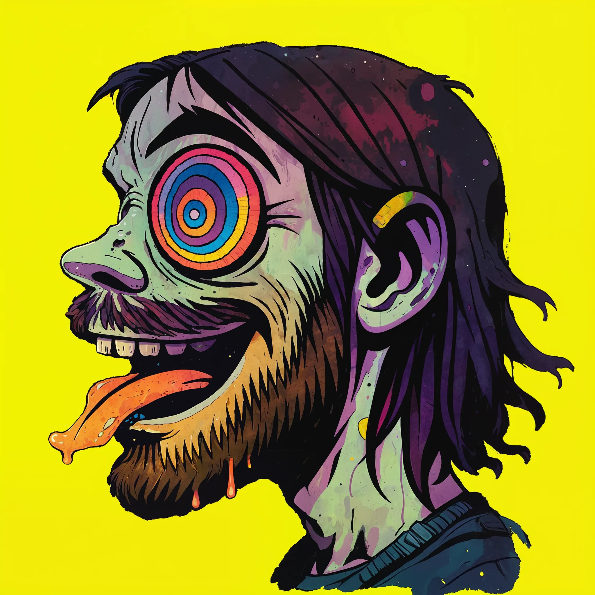 Surreal portrait with a concentric eye